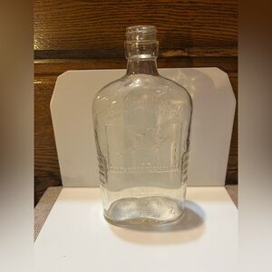 Lincoln Inn Whiskey Flask Vintage Etched Bottle Dominion Glass Montreal 1930’s